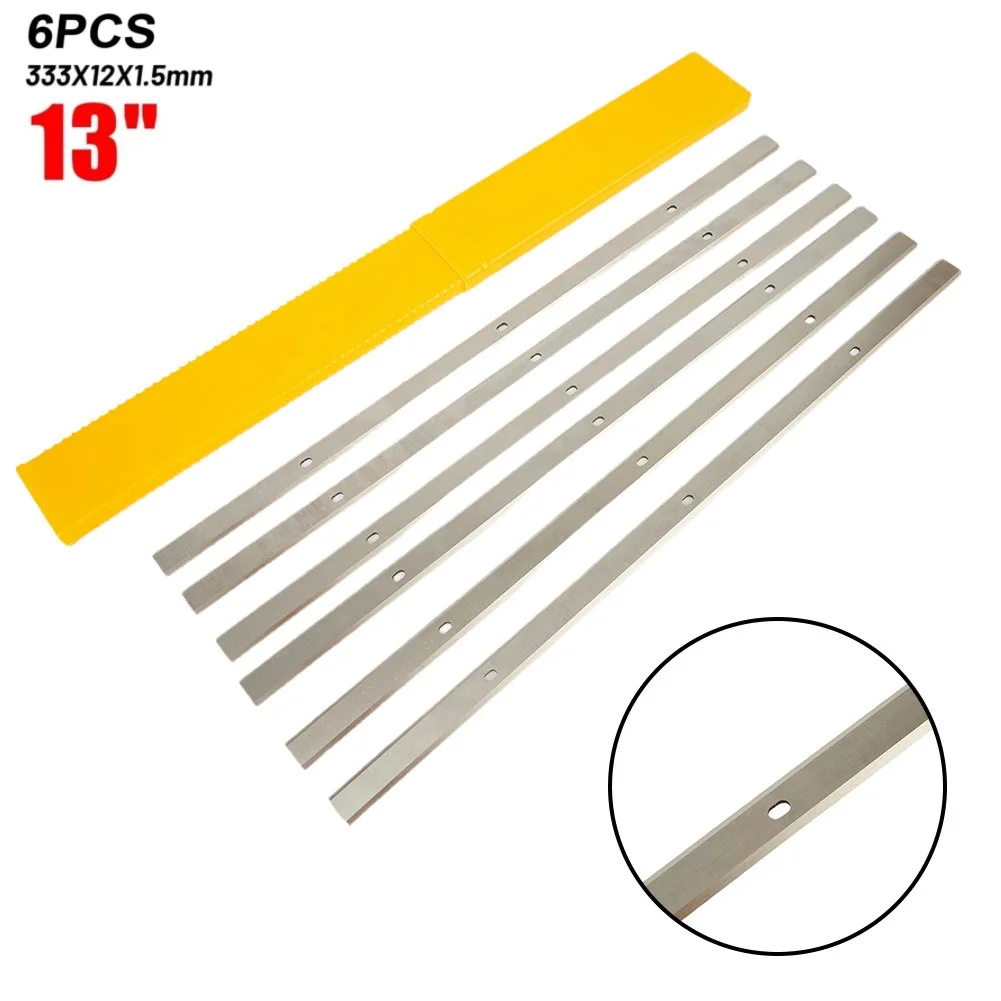6PC 13" 332mm HSS Knife Planer Blade For DH330 DH316 Double Edge Set Planer Woodworking Machiney Part Blades Knife