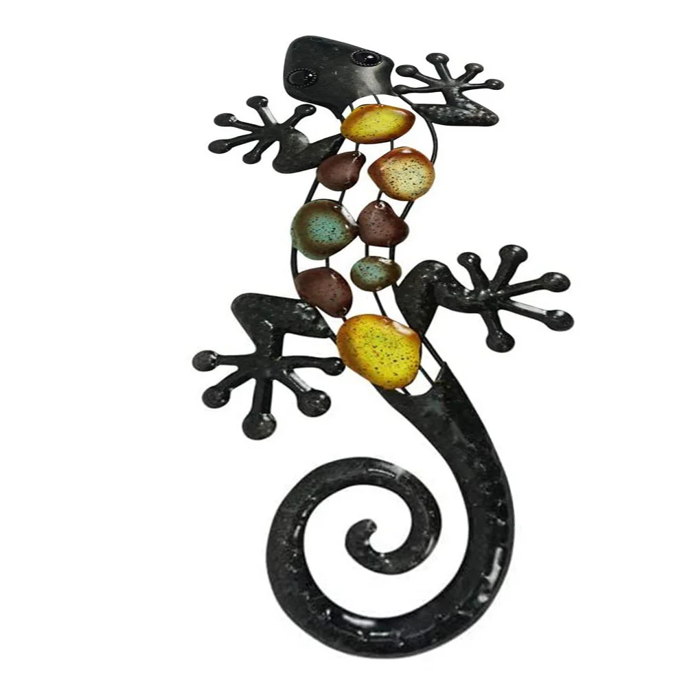 

Настенное украшение в виде ящерицы, уличные металлические украшения для хрустального забора заднего двора