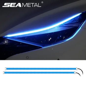 SEAMETAL 주간 러닝 라이트 스트립 유연한 방수 Led 신호등, 헤드라이트 아이스 블루/화이트 DRL 12V 시작-스캔 플로우 램프