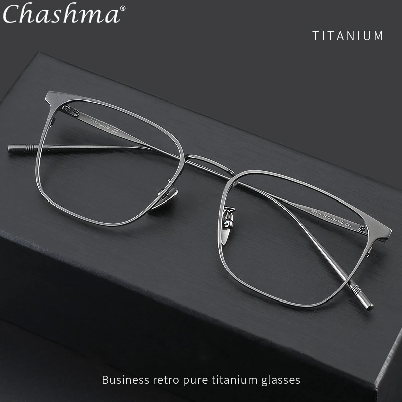 

Pure Titanium Myopia Hyperopia Glasses Frame Men's Business Retro Anti Blue Light Radiation Eyewear Medical Prescription