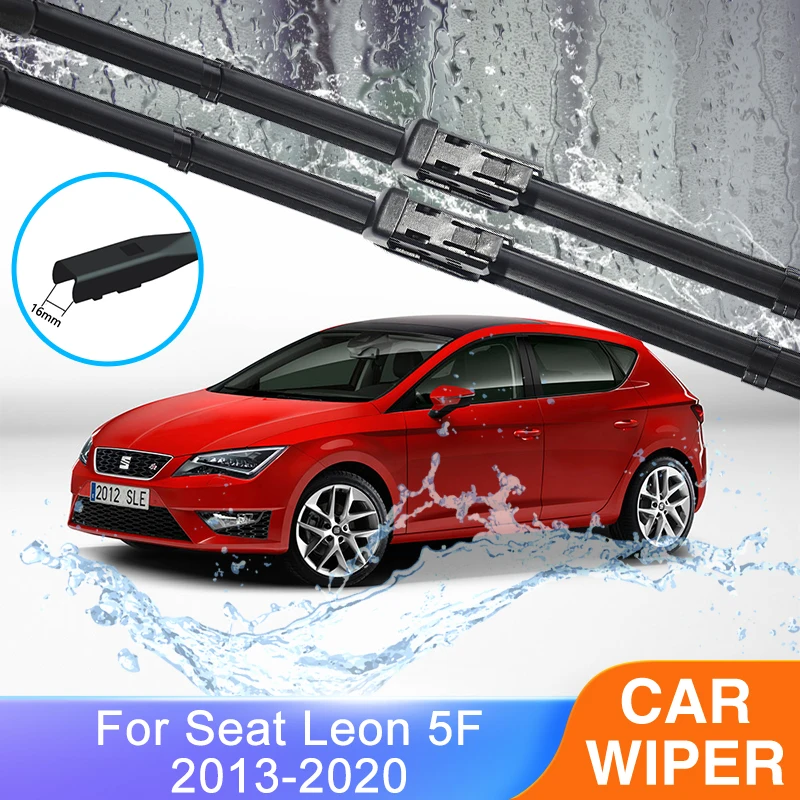 Limpiaparabrisas delantero y trasero para coche, escobillas de limpieza  para ventana trasera, accesorios para Seat Leon 5F Mk3 2013 ~ 2020