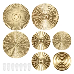 Nordic Light Luxury Golden Iron Disc Wall Art Decor (Set 3)