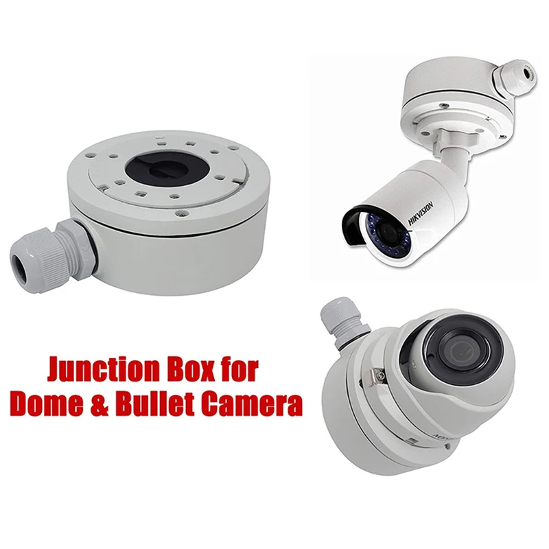 Hikvision DS-1280ZJ-XS  Junction Box For Dome Bullet  Camera Aluminum Alloy CCTV Accessorie Monitor Bracket For DS-2CD2063G2-I..