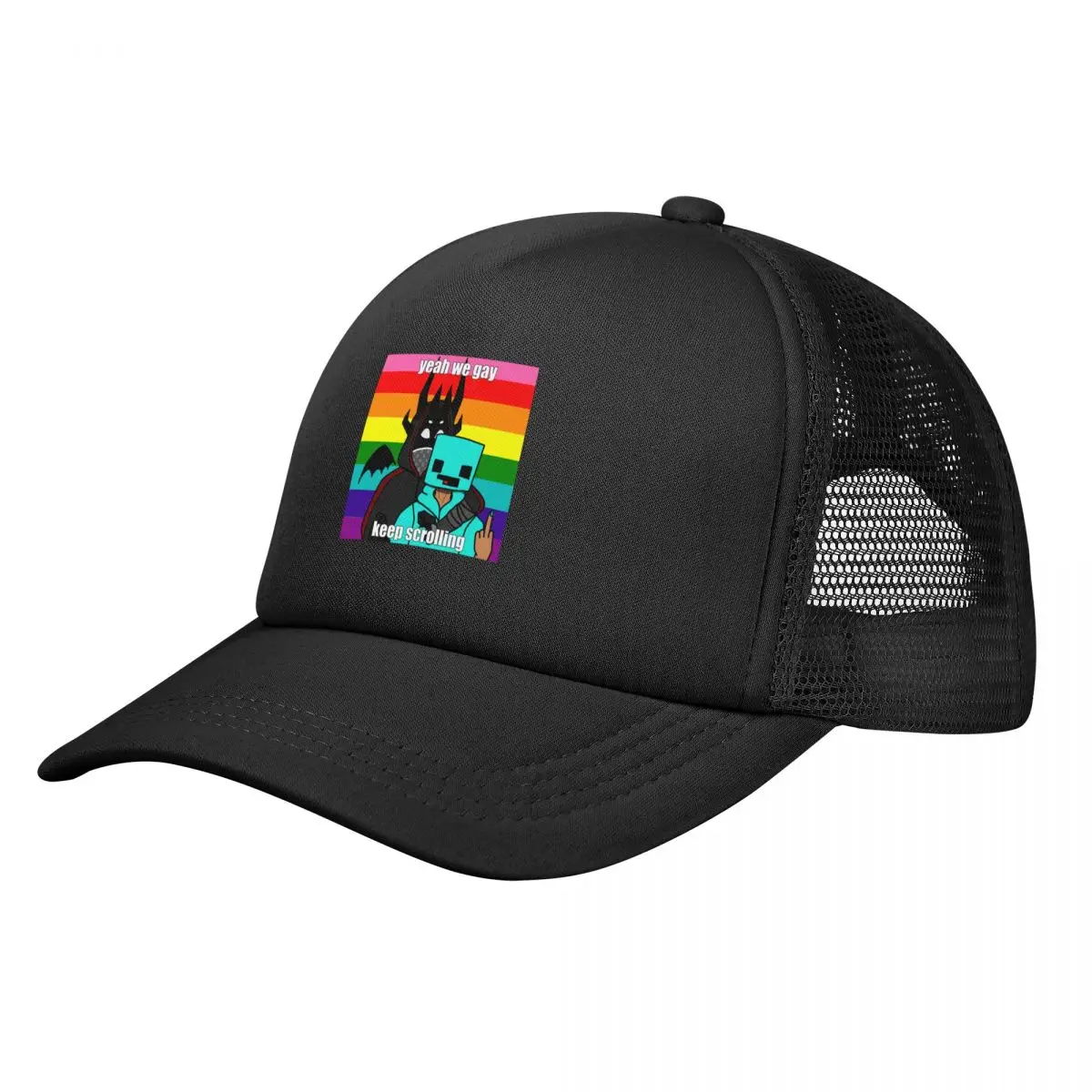 

Yeah We Gay Keep Scrolling Baseball Cap Gentleman Hat Dropshipping Icon Christmas Hat Women's Men's