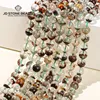 Natural Stone Beads Green Ghost Quartz Lucky Crystal Loose Beads For Jewelry Making Diy Bracelet Necklace Accessory 15" Strand 1