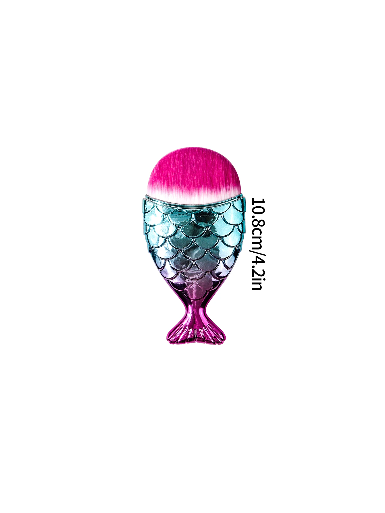 Nagel-Reinigungsbürste Mit Fishtail-Design – Kunstfaser, ABS-Gehäuse, Für Nail Art & Make-up