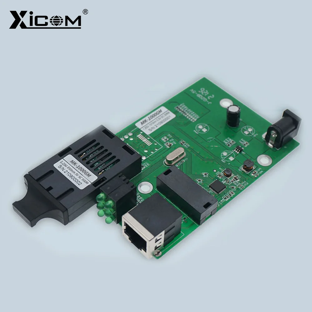 10 100 1000m gigabit ethernet switch fiber optical media converter pcba 8 rj45 utp and 2 sc fiber port board pcb Gigabit Ethernet Switch Optical Media Converter 10/100/1000M Multimode Dual Fiber 500M 850nm 1 Rj45 1 SC Fiber Media PCBA Board