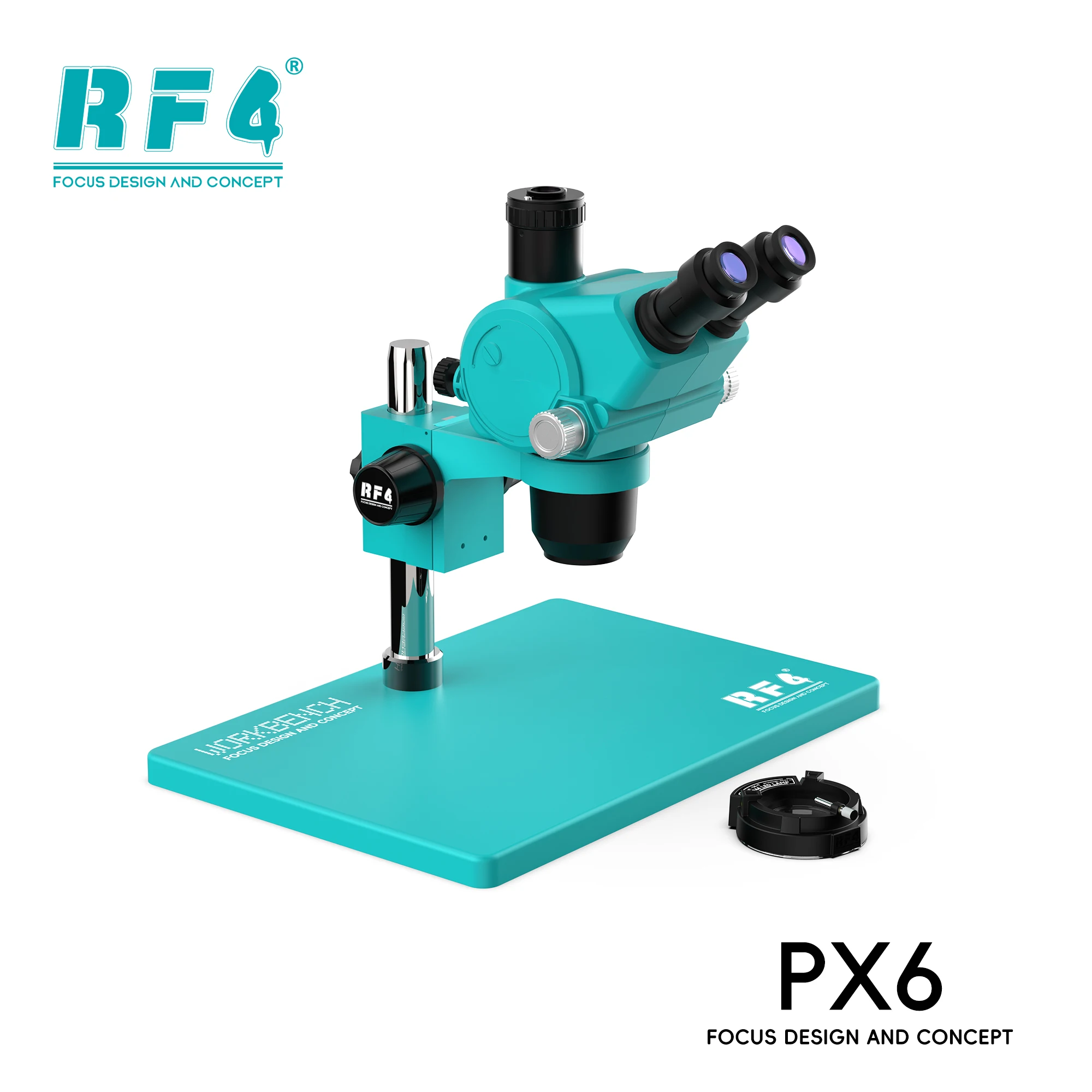 RF4-PX6 휴대폰 수리 현미경 HDMI 4K 고화질 카메라 및 10인치 디스플레이 화면 확대경