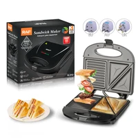 Electric Sandwich Maker with Non-Stick Plates Waffle Maker 2-IN-1 Cooking Breakfast Machine Grilled Cheese Tuna Melts Snacks 1