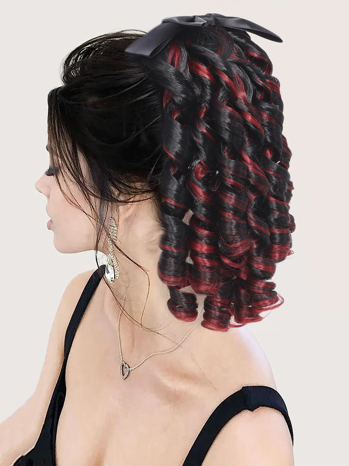 Synthetic Curly Ponytail Hair Extension Clip for Women