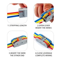 10/30/50 Quick Electrical Connectors Universal Compact Push-in Conductor SPL Splitter Wiring Cable Connector Butt Terminal Block 4