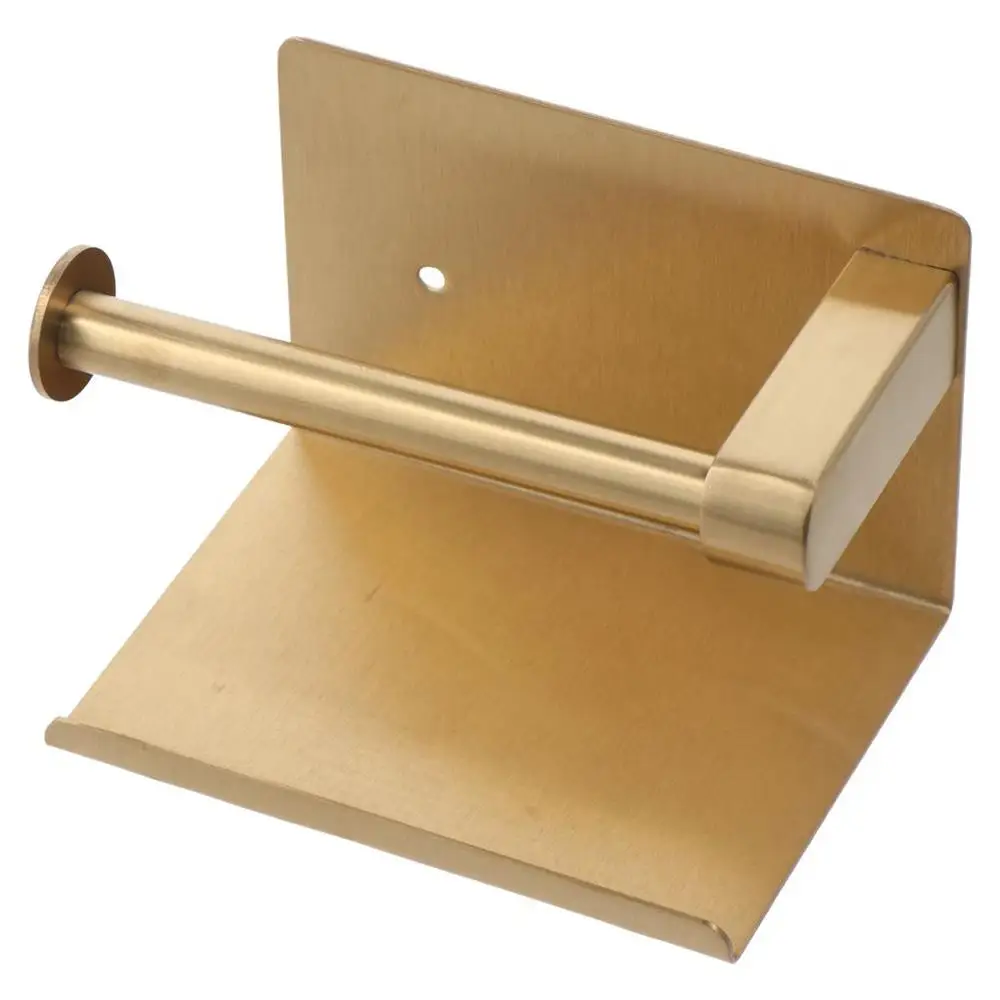 Stainless Steel Toilet Paper Holder Drilling Wall Mounted Modern/Fashion Wall Mounted Phone Shelf Gold Storage Shelf Washroom toilet paper holder,toilet paper rack,toilet roll holder