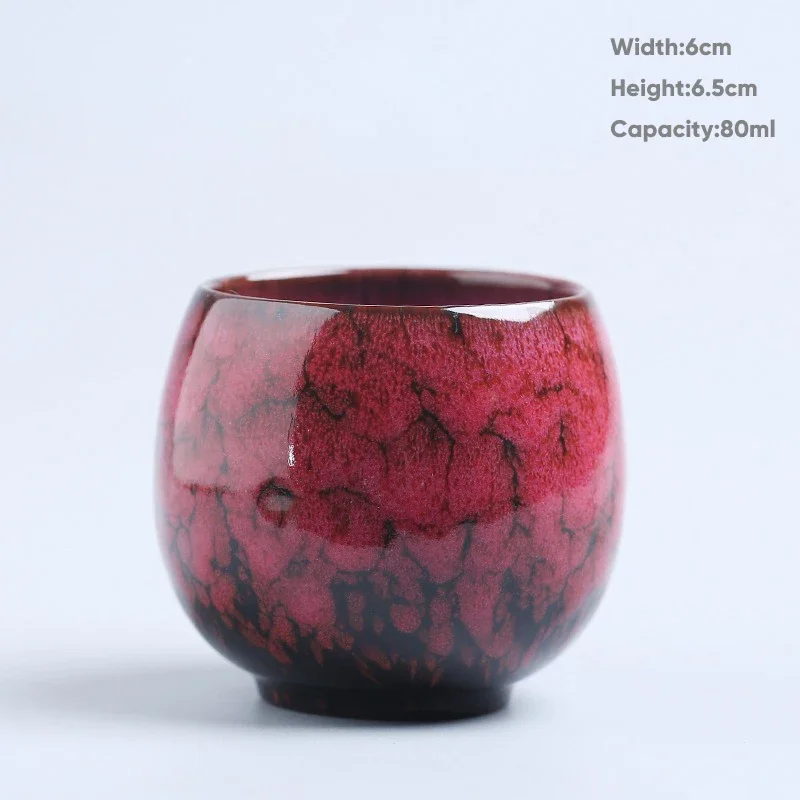 Kiln Change China Ceramic Tea Cup Porcelain Kung Fu Tea Cup Pottery Drinkware Tableware Coffee Mug Wine Mug 1pcs tea cup