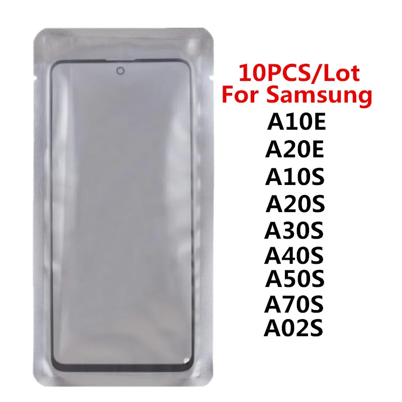 

10pcs TOP QC for Samsung Galaxy A10s A20e A20s A30s A40s A50s A70s A02s LCD Front Touch Screen Lens Glass with OCA Replacement