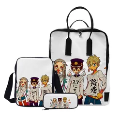 New 3D backpack cartoon pattern ground bound young huazijun backpack set men's and women's College style schoolbag