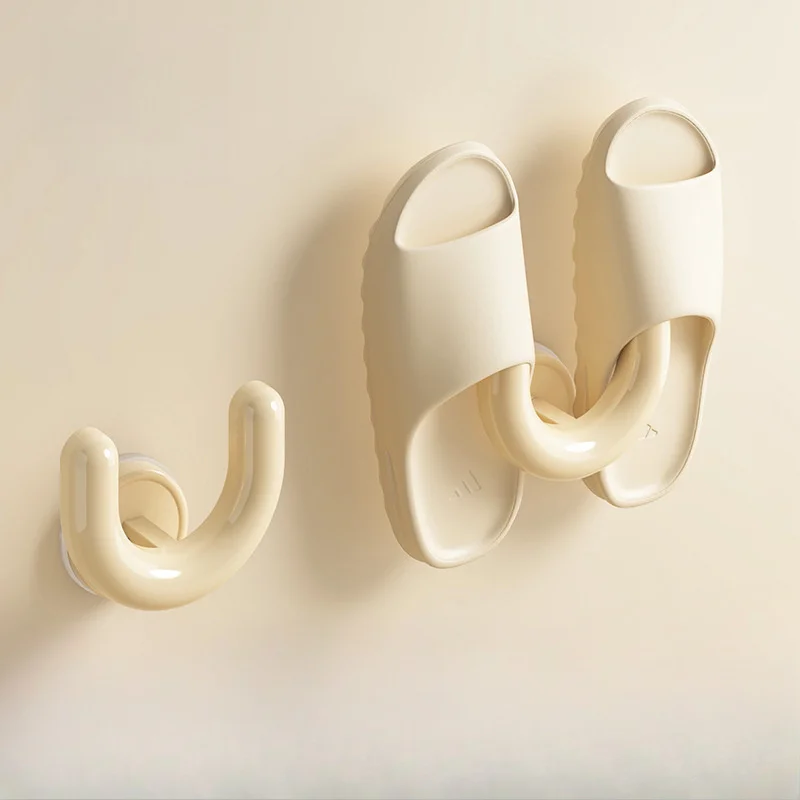 2-Pack Suction Cup Bathroom Wall Hooks - No Drill Adhesive Multi-Purpose Organizer for Slippers, Jewelry, Hair Accessories