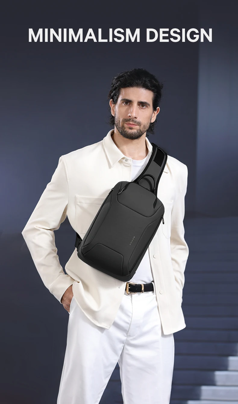 BANGE Neue Herren-Umhängetaschen, Crossbody-Bauchtaschen, Luxus-Hüfttaschen, Sling-Umhängetaschen für Herren, Outdoor-Fahrradtaschen – Detail 1