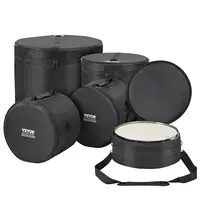 5-Piece Drum Bag Set, 1680D Oxford Fabric, Padded Drum Bags and Cases with 4.92 ft Detachable Shoulder Strap Carry Handles 1