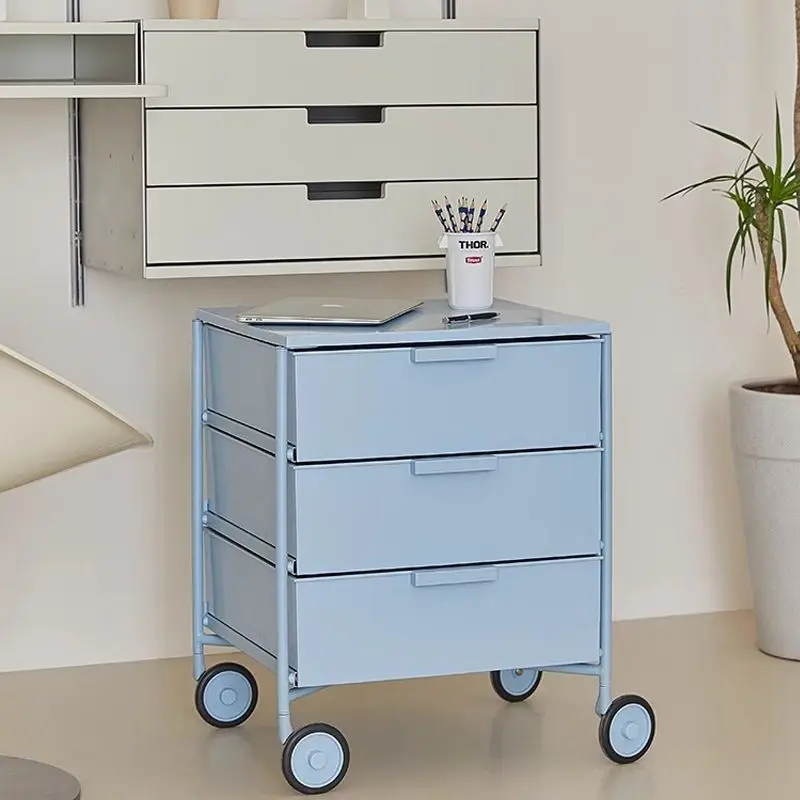 Nordic Movable Storage Cabinet Home Light Luxury Bedside Table Creative Modern Bedroom Small Cabinet Fashionable Storage