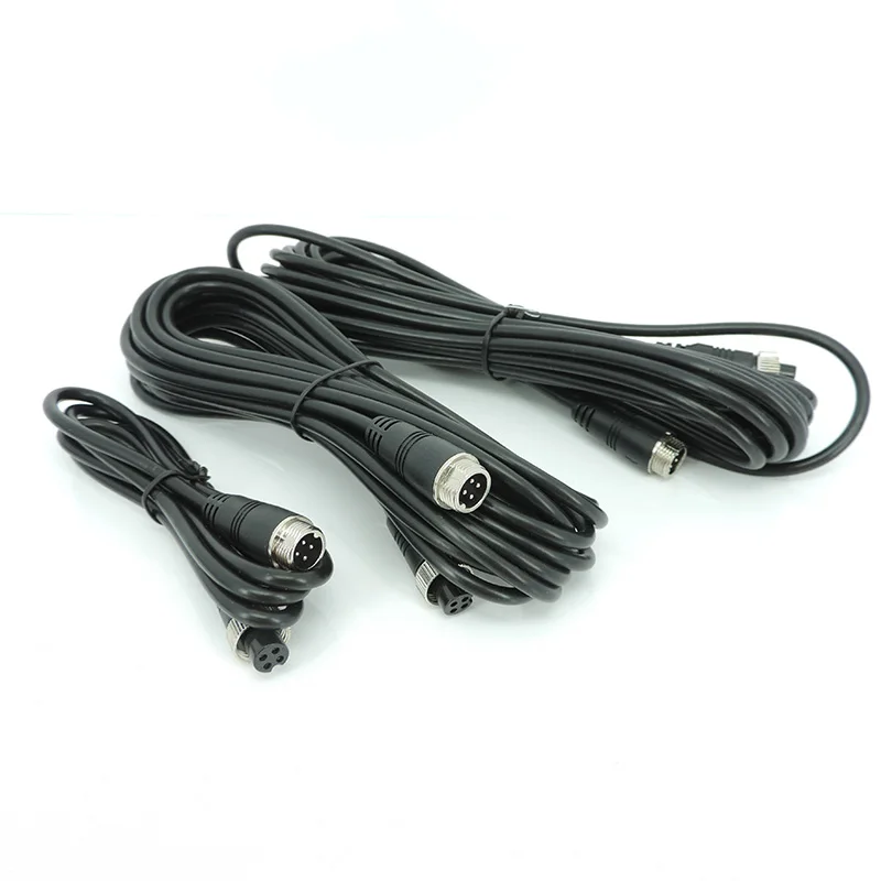 Wen&Cheng Cavo Prolunga Video 5m Per Telecamera Auto - Maschio-Femmina 4 Pin Impermeabile Per Monitor DVR E Retromarcia