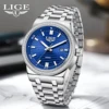 New LIGE Men's Watches Business Casual Waterproof Wristwatch Calendar Luminous Quartz Clock Fashion Watches for Men reloj hombre