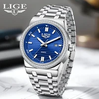 New LIGE Men's Watches Business Casual Waterproof Wristwatch Calendar Luminous Quartz Clock Fashion Watches for Men reloj hombre