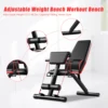 Foldable Incline Decline Exercise Workout Bench 5
