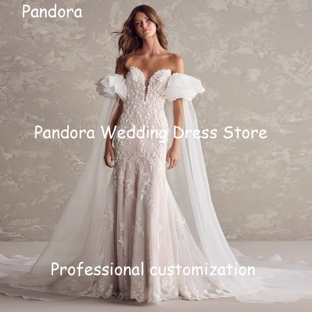 

Pandora Tulle A-line Sweetheart Ruffle Ivory Pretty Bride Dresses Floor-length Elegant Formal Wedding Dresses For Woman 2024