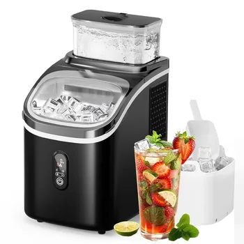 Portable Ice Maker Machine – 34 lbs/24H Nugget Ice, Auto-Cleaning, Fast 16-Minute Cycles 1