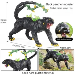 Realistic Mythical Dragon Action Figure - PVC Animal Collection Toy (Black panther)