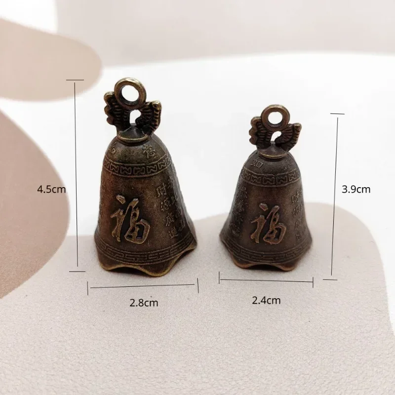 1pc antique bell mini brass copper sculpture pray guanyin bell shui feng bell invitation buddha buddhism guanyin bells 2