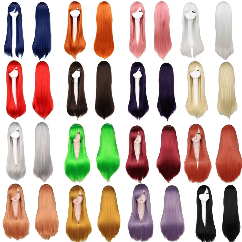 Long Straight Cosplay Wig Women Costume Party Heat Resistant Synthetic Hair synthetic wig