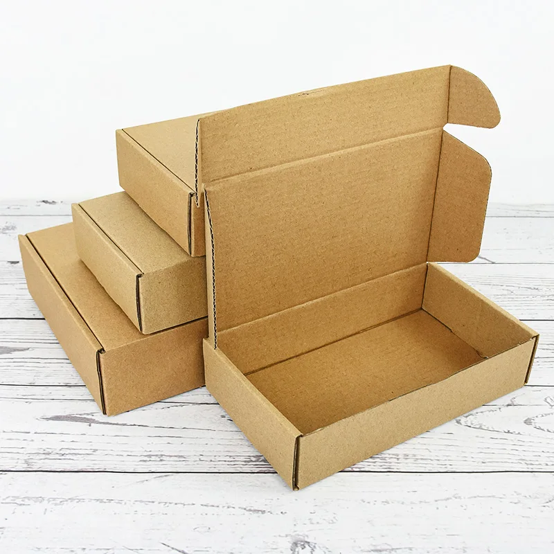 Kraft Paper Gift Box 5pcs Kraft Paper Gift Box Multi Size Packaging Box Wedding Party Small Gifts Handmade Soap Chocolate Candy Cookie Event Gift