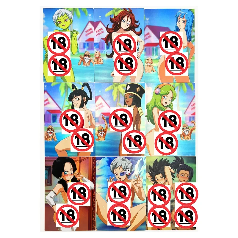 9pcs/set Z Videl Bulma ACG Sexy Nude Toys Hobbies Hobby Collectibles Game Collection Anime Cards playing cards pokemon cards amiibo cards game cards collectible cards anime cards anime trading cards animation game cards yugioh cards football trading cards