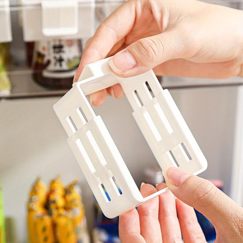 3PC/6PC White Transparent Refrigerator Divider Set Kitchen Food, Storage Divider Retractable Refrigerator Side Door Storage Clip