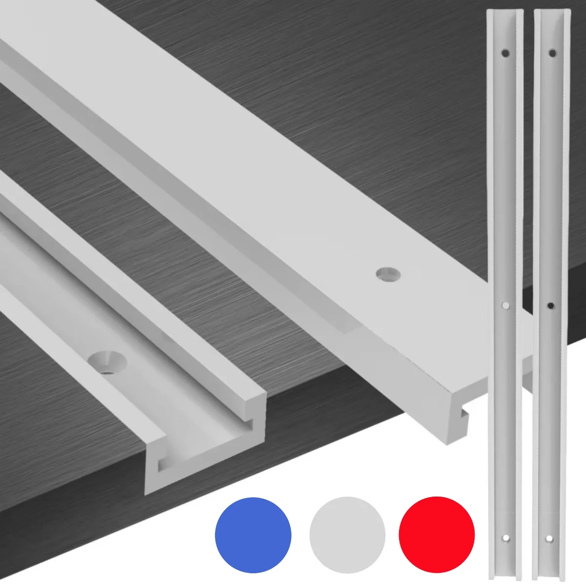 Plantilla De Inglete De Riel En T, Herramientas De Gu¨ªa De Inglete De Riel En T De Aluminio Con Ranura En T Para Mesa De Enrutador De Carpinter¨ªa 300/500/600 Mm, Para Tornillo