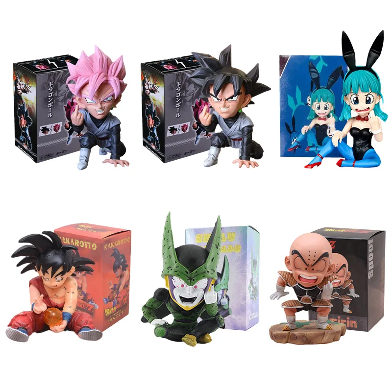 Anime Dragon Ball Action Figure Gk Zamasu Goku Bulma Cell Kuririn Figure Dbz Super Saiyan Q Version Statue Figurine Model Toys