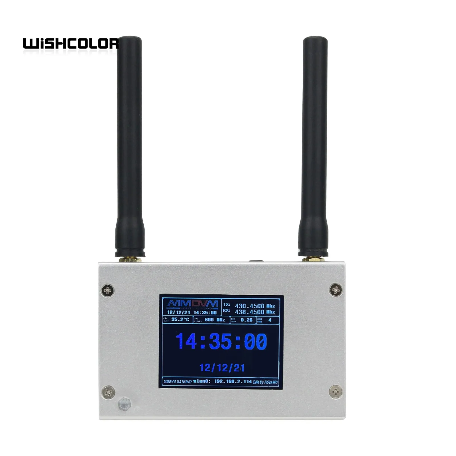 Duplex MMDVM Hotspot w/ Aluminum Alloy Shell Color Display Screen Supporting For C4FM/DMR/DSTAR P25 With Raspberry Pie 1B+