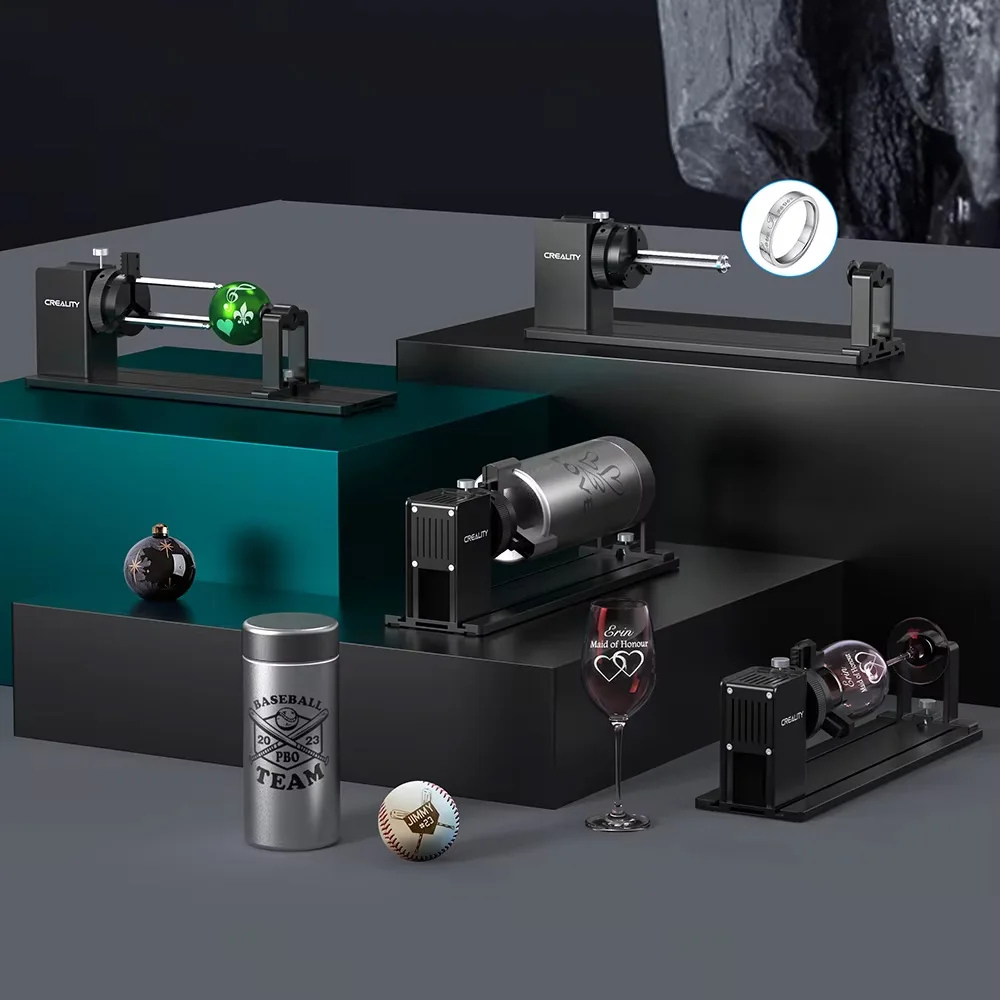CREALITY レーザー彫刻用ロータリー Amazon.co.jp: レーザーロータリーローラー、Creality 360°レーザー