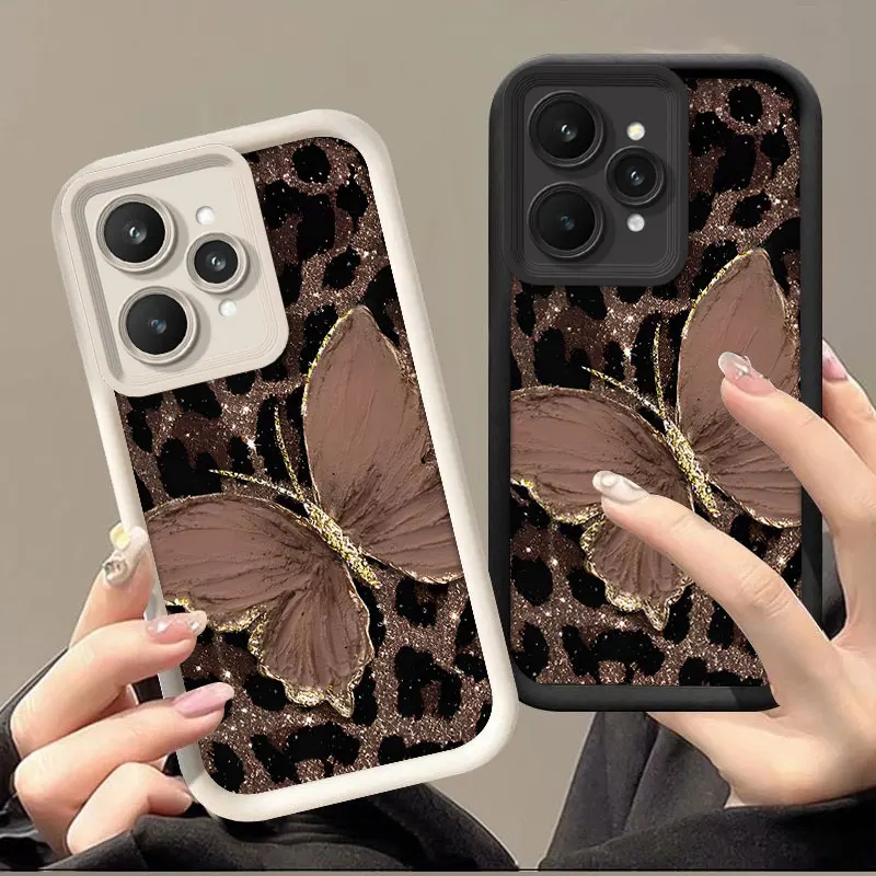 Leopard Print Shockproof Flexible Silicone Protective Case
