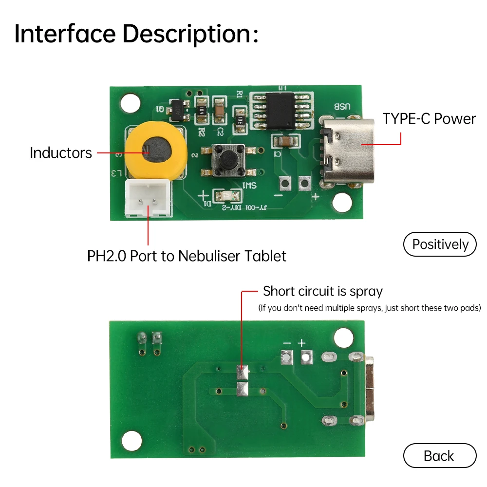 Kit umidificatore fai da te da 5 V, modulo per creare nebbie, con Kit umidificatore fai da te da 5 V, modulo per creare nebbie, con