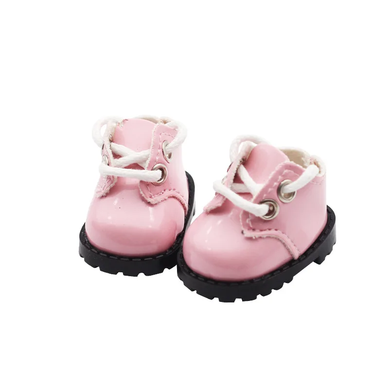 For Labubu Shoes (3.8*2.3cm) for 17cm Labubu Macaron and 10cm EXO /Cotton Doll Finger Shoes Doll Leather Shoes 5