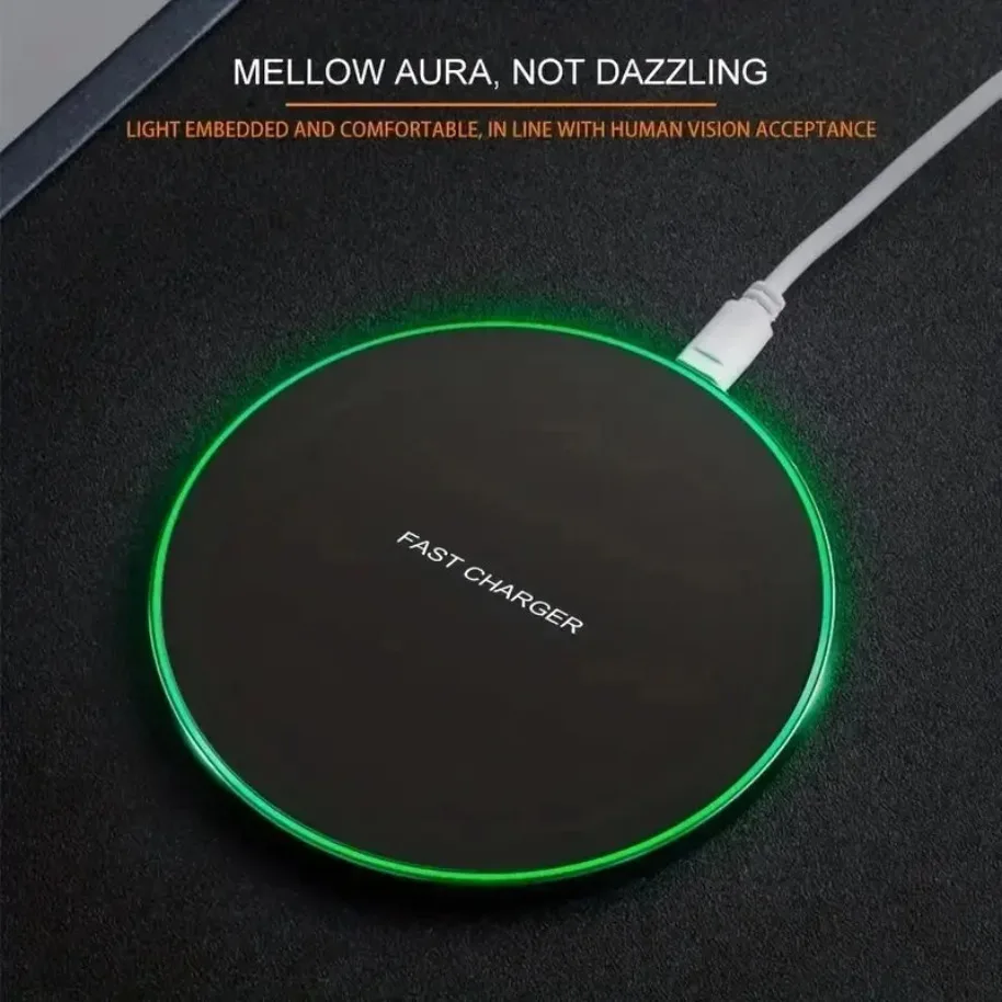 30W Wireless Charger For iPhone 17-12 X Pro Max Induction Fast Charging Pad Dock Station For Samsung S25 S24 S23 Xiaomi Huawei
