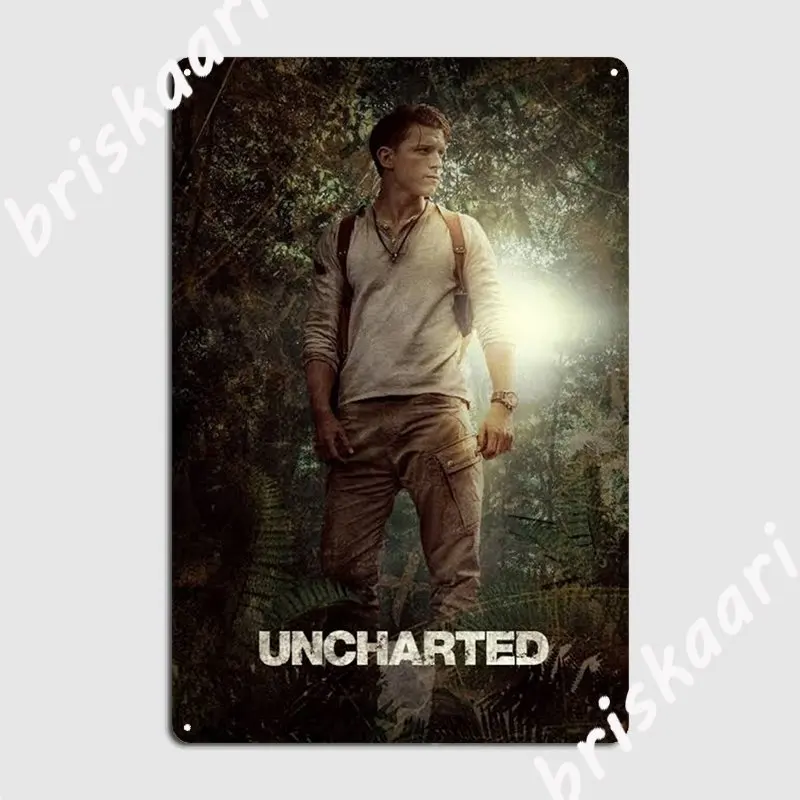 Uncharted Metal Sign Funny Cinema Living Room Plaques Home Tin Sign Poster