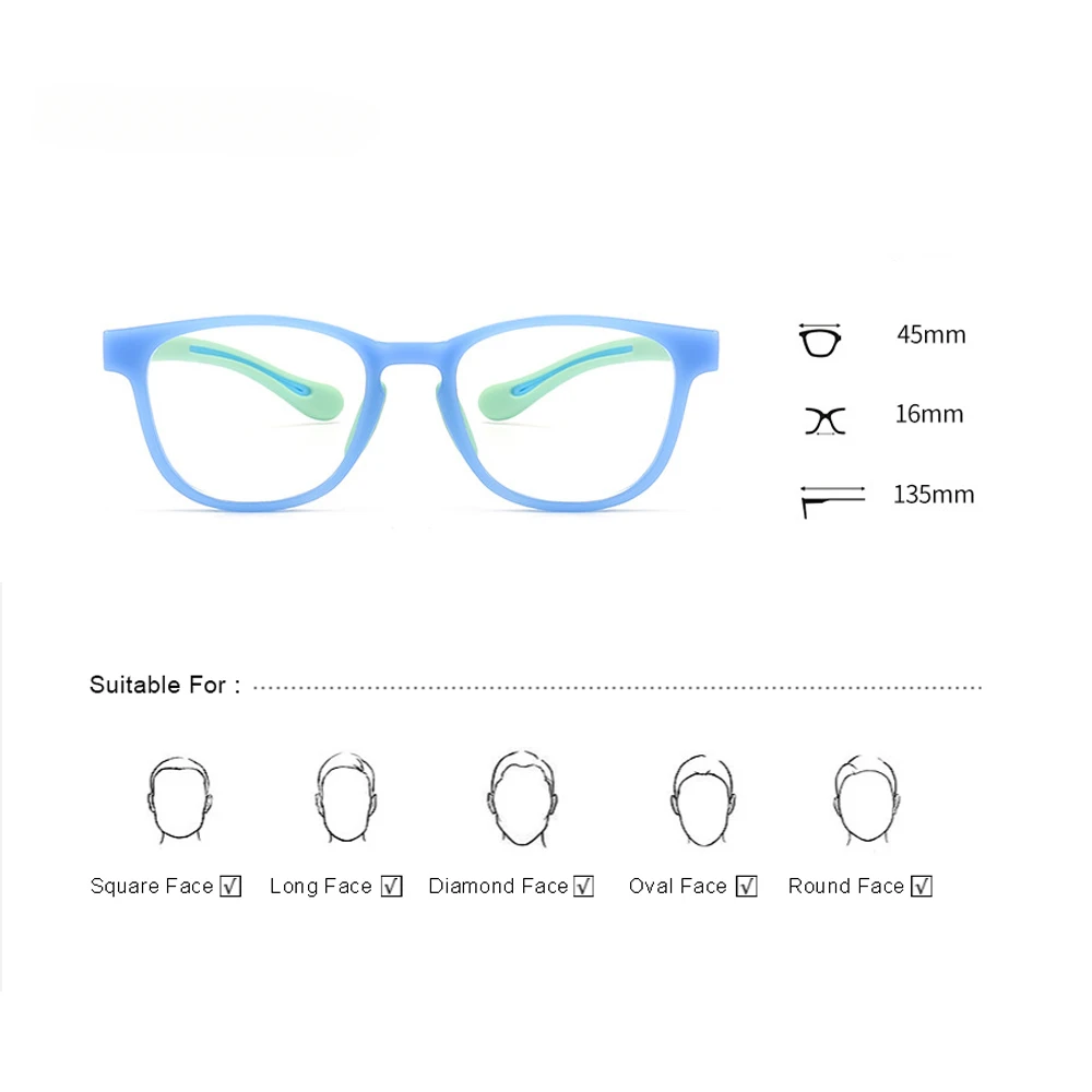 Optical Children Glasses Frame for Boy Girl Kid's TR90 Eyeglasses Frames Myopia Prescription Eye Glasses Eyewear Spectacles