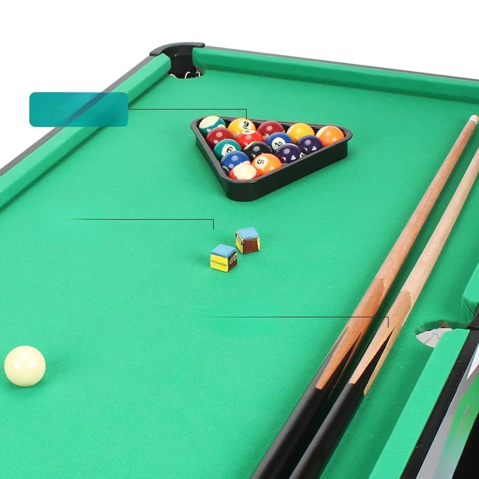 Kids Pool Table Set Desktop Snooker Table Playroom Portable Small Tabletop Billiards Table for Adults Family