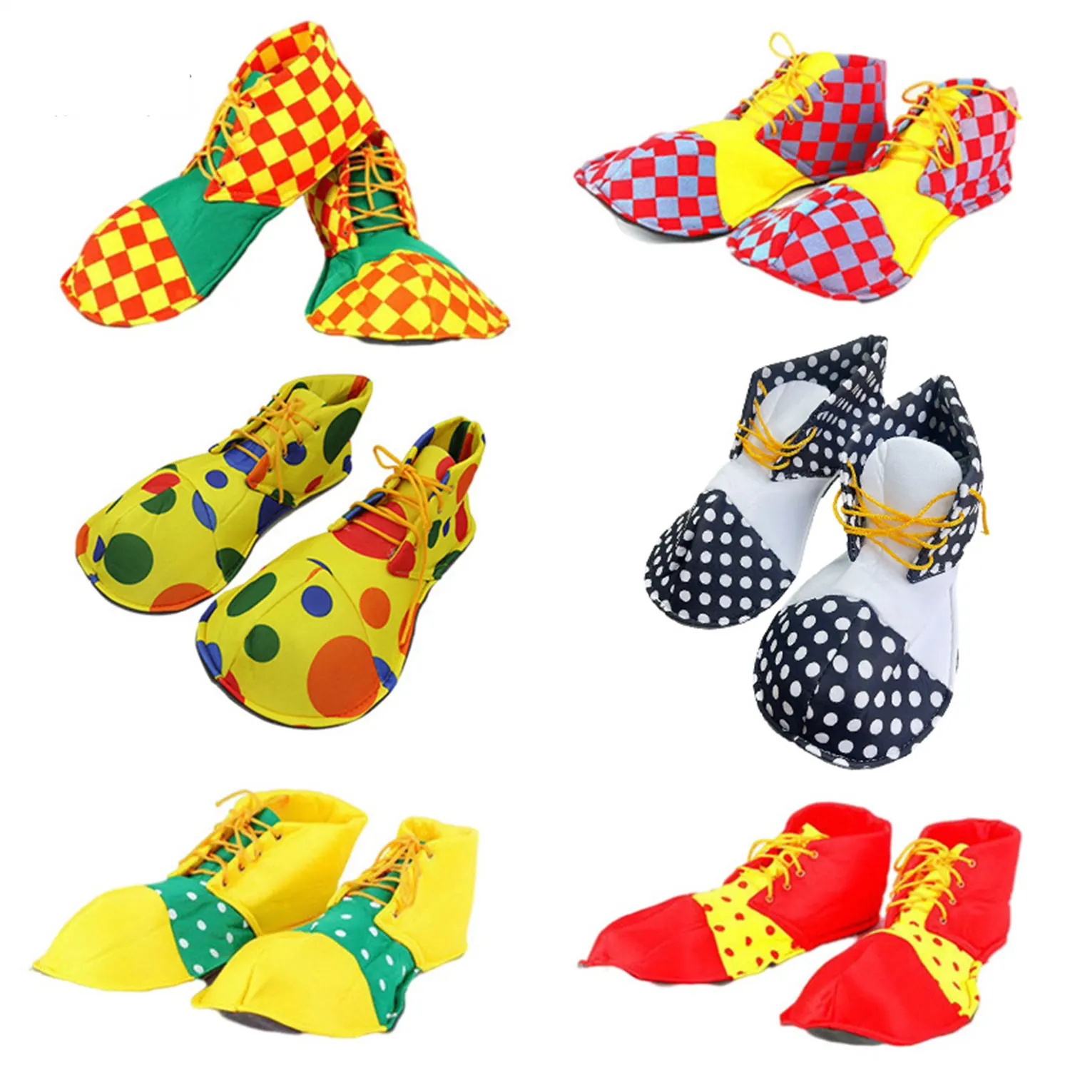 

Clown Shoes Costume Halloween Red Yellow Circus Play Role Masquerade Costumes Carnival Adult Kids Cosplay Party Show Pro