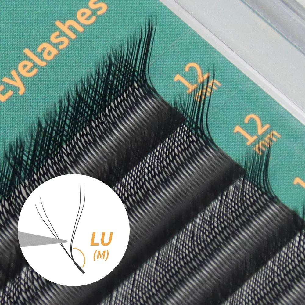 Fake Eyelashes GLAMLASH Y YY W Shape Mesh Fake Natural Eyelash Extension C/D/L/LU Makeup Lashes Hand-woven Y False Premade Volume Lash