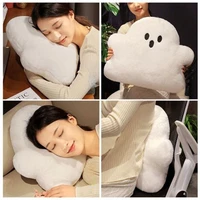 Halloween Plush Kawaii White Cloud Ghost Pillow Halloween Soft Cushion Children Party Gift Doll Home Bedroom Chair Home Decor 2