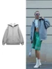 TRAF Women's Fashion Warm Hooded Jacket Fall and Winter Gray Long Sleeve Pocket Zipper Jacket Commuter Casual Women Jacket 1